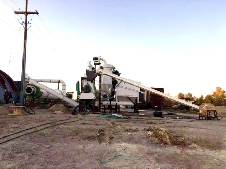 3-5 T/H cow dung pellet production line in Thailand converting cow manure into organic pellets